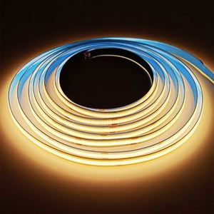 Wholesale Cob 8mm 12v Flexible <strong>LED</strong> Strip <strong>10m</strong> <strong>LED</strong> Light <strong>Tape</strong> for Kitchen Mirror Cabin-for Home Decor