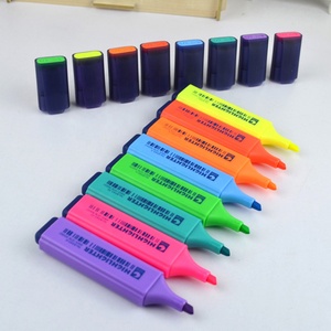 STA brevettato penna evidenziatore fluorescente scalpello punta spazzola piatta a base d'acqua rapida a secco colori assortiti carini e convenienti - Product Image 2