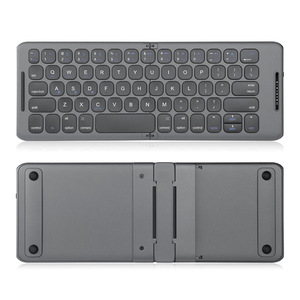 Hot Selling New-Cross-Border Compatible 87 Keys Two-Fold for Bluetooth Virtual <strong>Keyboard</strong> for Mobile Phones Tablets <strong>Notebooks</strong> - Product Image 1