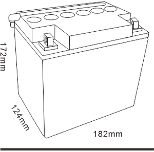 YB2.5L 12 V 2.5 Ah安全环保充电电池小型12伏摩托车电池 - Product Image 2