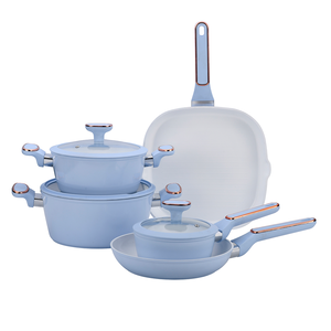 Bộ dụng cụ nấu ăn nhà bếp chất lượng cao, chảo nhôm, chảo rán, nồi nấu, bộ nồi với lớp phủ gốm chống dính, bán buôn - Product Image 1