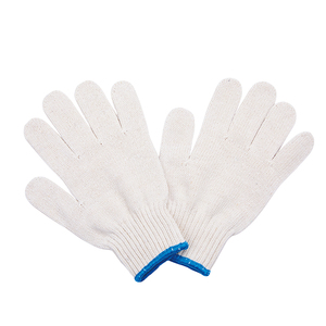 C6071 7G T/<strong>C</strong> <strong>String</strong> Knit <strong>with</strong> Cross PVC Cover Cotton Work Gloves for Safety - Product Image 6