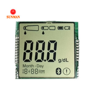 Nhà máy tùy chỉnh HTN FSTN va LCD 7 đơn sắc phân khúc LCD hiển thị tùy biến phân khúc điện năng thấp máu glucometer Gluco Meter LCD - Product Image 1