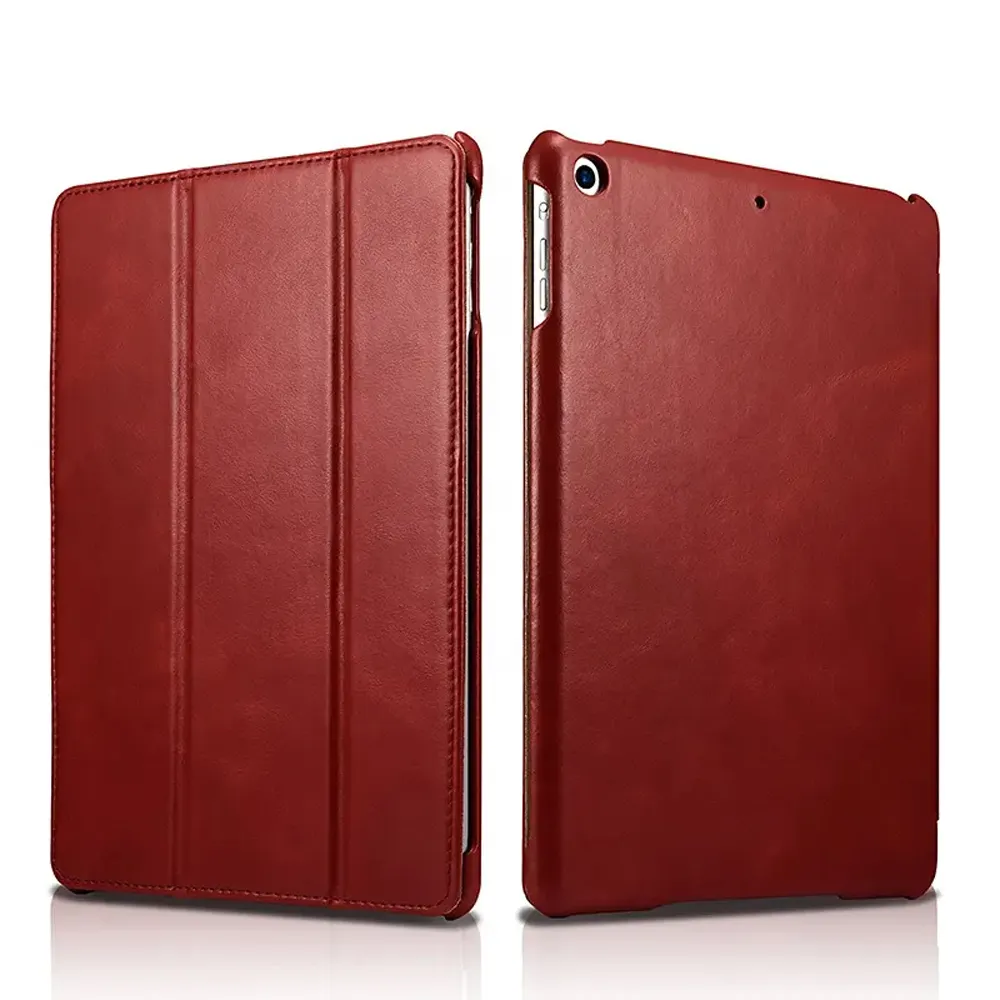 Factory custom Shockproof Mini Real Genuine Leather Smart Belk Flip Protective Cover Case For New iPad 9.7 inch