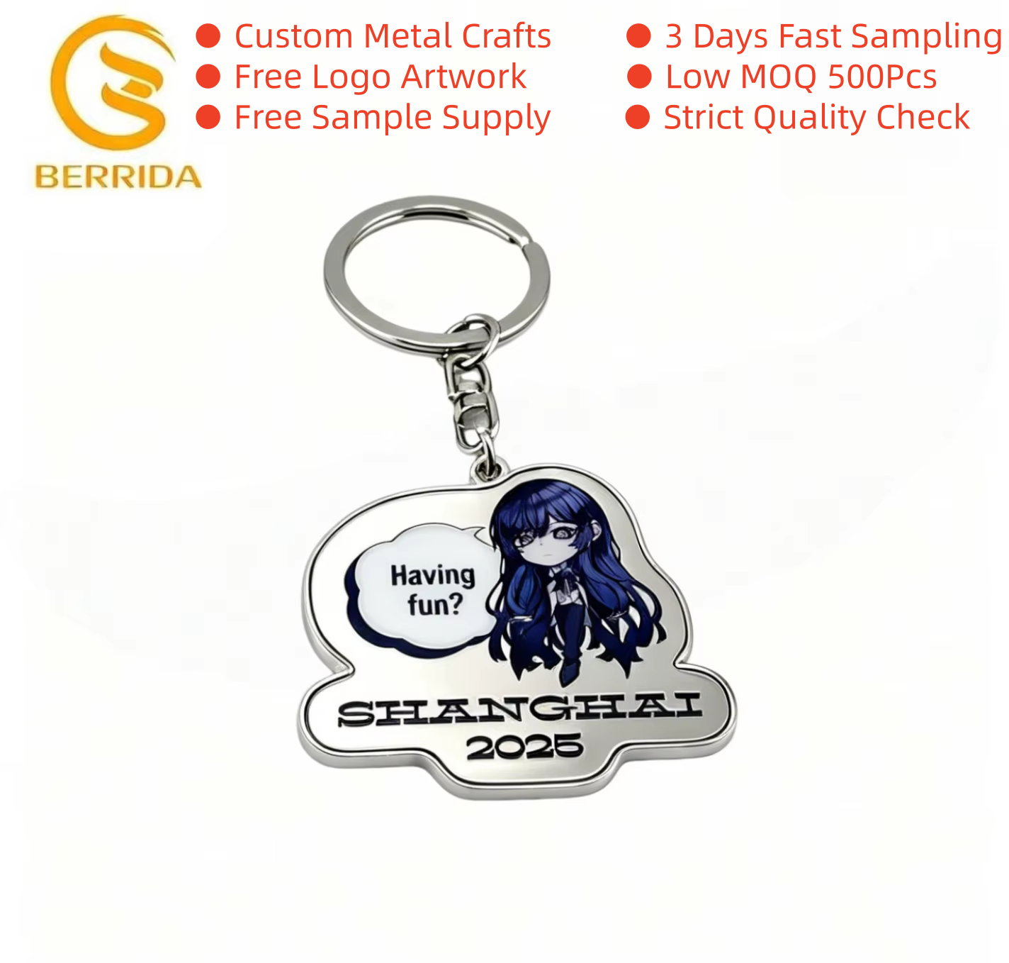 Anime Enamel Metal Keychain