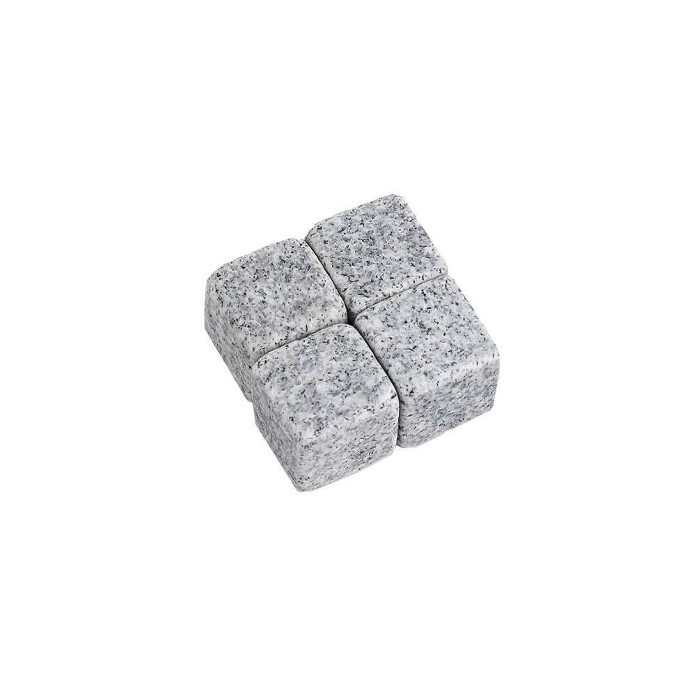 4 piezas de piedra de whisky de granito gris claro