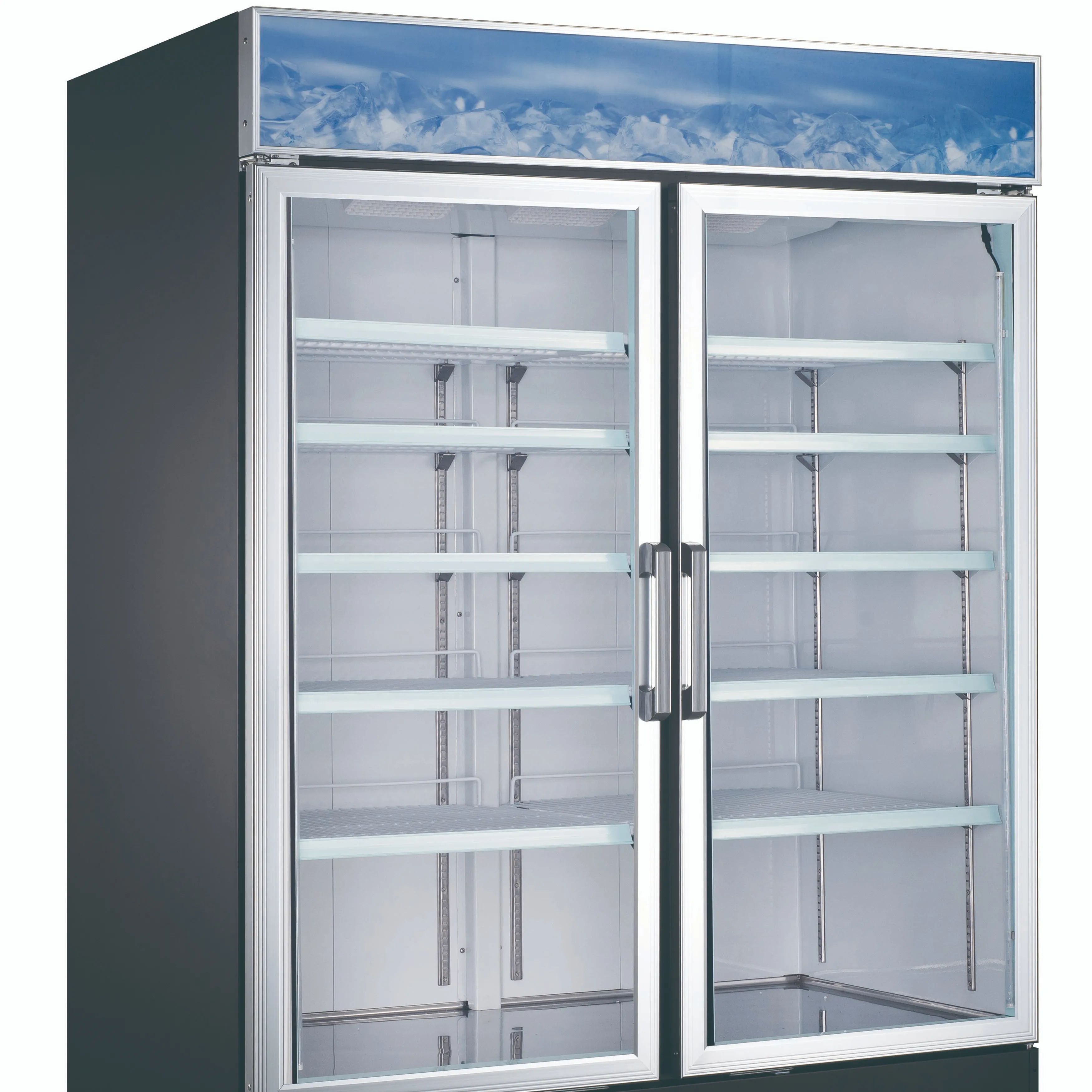 Refrigerador comercial de puerta de vidrio para tienda y supermercado, equipo de G768BM2F-Refrigeration