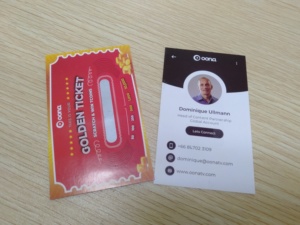 Código QR diseño personalizado rascar Tarjeta de papel