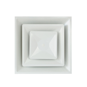 Sistema HVAC Decorativo In Acciaio Quadrato del Soffitto Piatto Ventilazione Pannello Diffusore D'aria Vent Copre con Tre Cono Fisso Core