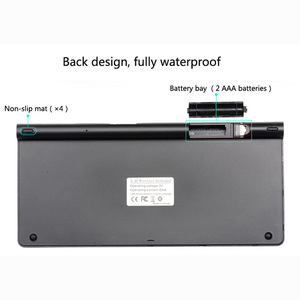 Miniteclado inalámbrico portátil de 2,4 GHz, conjunto combinado de ratón para ordenador portátil, escritorio, Windows, Mac, PC y Notebook