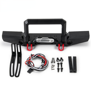 אור <span class=keywords><strong>LED</strong></span> בהיר פגוש קדמי עבור 1/10 <span class=keywords><strong>RC</strong></span> זחל TRX-4 דיפנדר חלקי פגוש מתכת <span class=keywords><strong>RC</strong></span> שדרוג אביזרי קישוט חלק חילוף