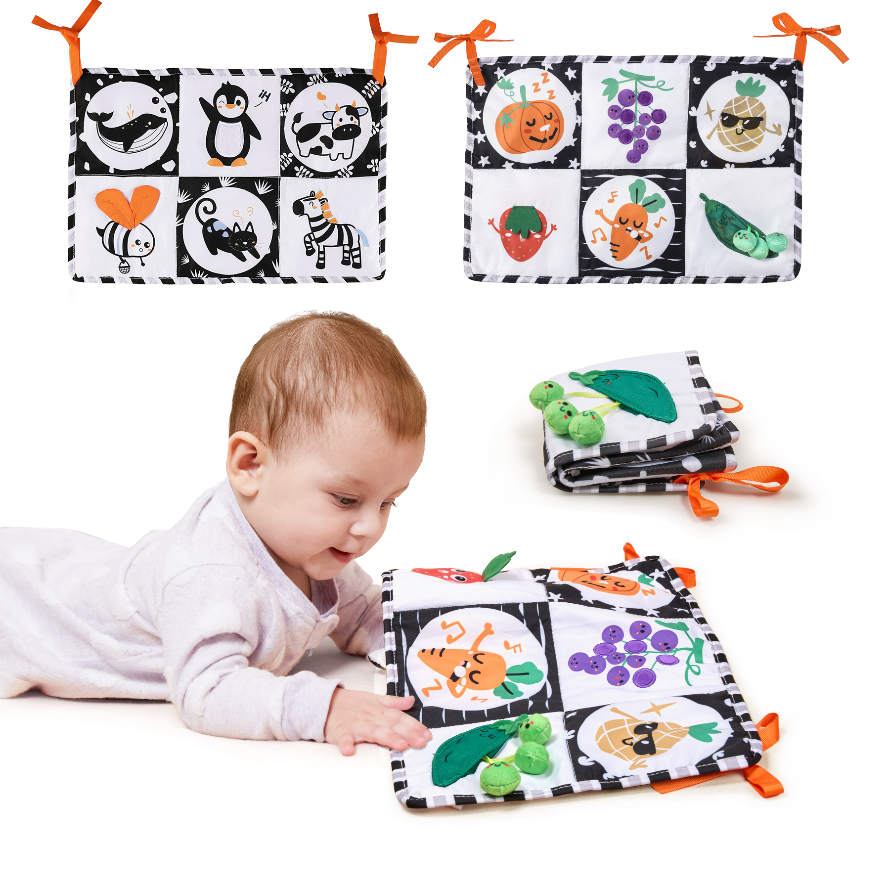 TM267-C Black and White Book for Crib