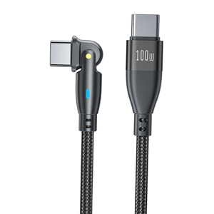 USB Type-C Charging Cable Type C to C <strong>2</strong> <strong>in</strong> <strong>1</strong> Fast Charging Cable 180 Degrees Rotate Data Cable Super Fast Charge PD 100W Charger - Product Image 1