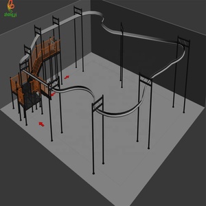 Tùy Chỉnh Thể Thao Phiêu Lưu Lớn Vui Chơi Giải Trí Công Viên Trampoline Công Viên Không Khí Trong Nhà Rider Zip Dòng Thiết Bị Cho Trẻ Em Và Người Lớn - Product Image 3