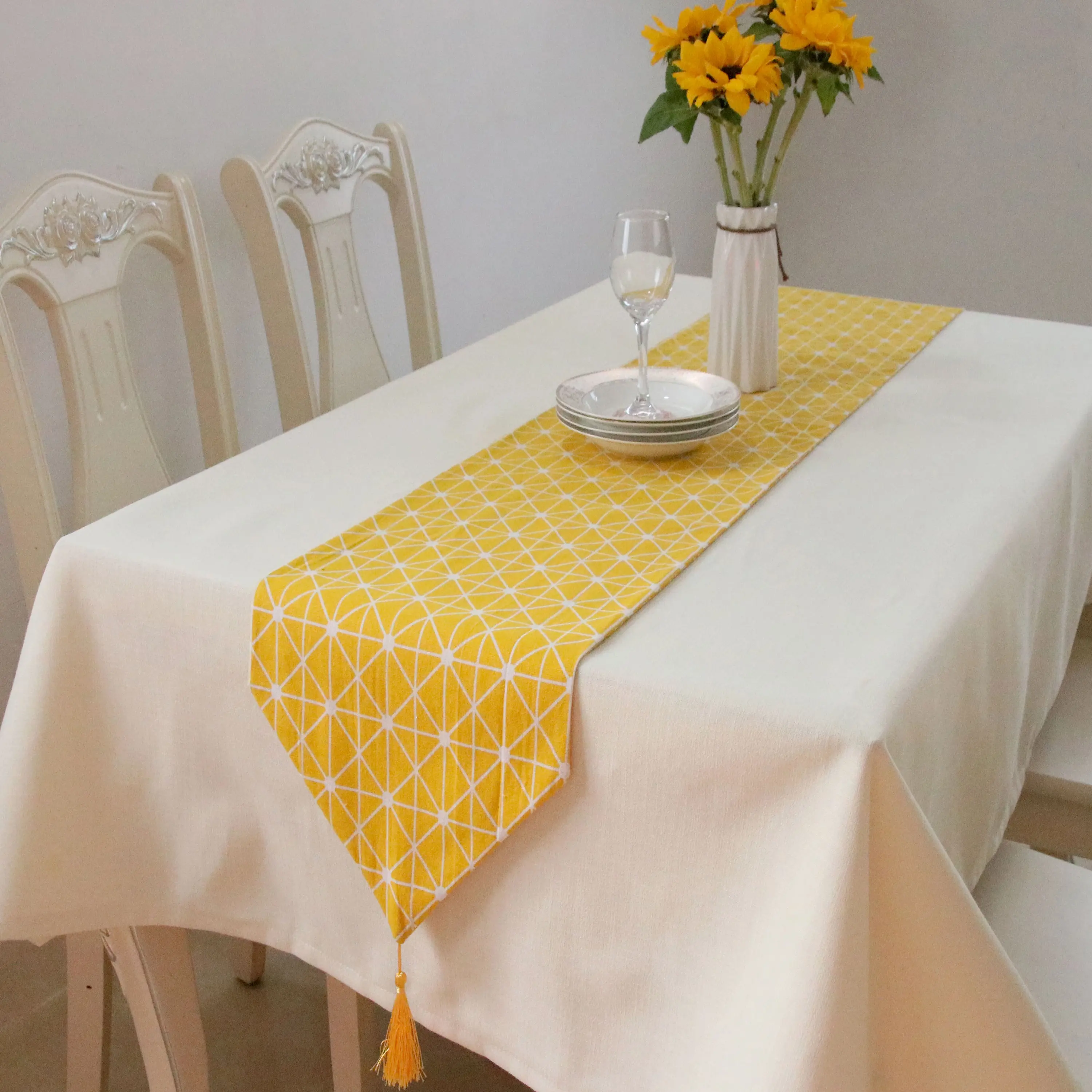 Toalha de mesa cetim 12.5x87 polegadas, toalha de mesa para casamento e festa