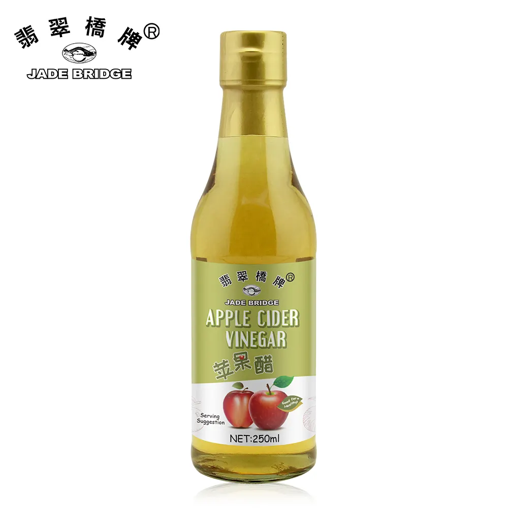 Venta al por mayor Halal 250 ml ingredientes de Frutas elaboradas naturalmente Vinagre de sidra de manzana con precio de fábrica