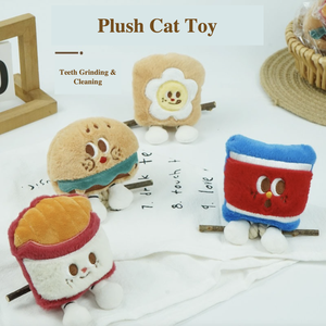 Silvervine, juguete para masticar, limpieza y molienda de dientes de gato de peluche, contiene campana y hierba gatera - Product Image 1