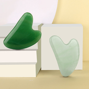 Gua Sha masaj aleti doğal yeşim Gua Sha kurulu kuvars yeşim taş Gua Sha yüz aracı kazıma masaj - Product Image 4