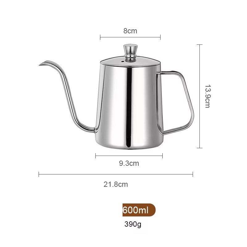 600 ml d'argent avec couvercle
