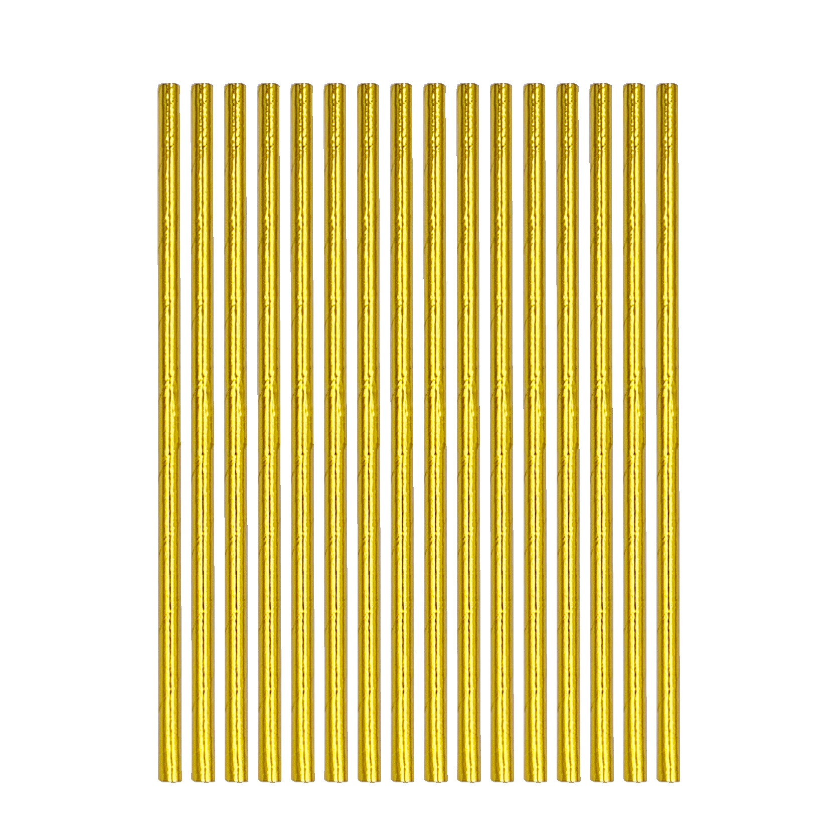 Pailles dorées 16pcs
