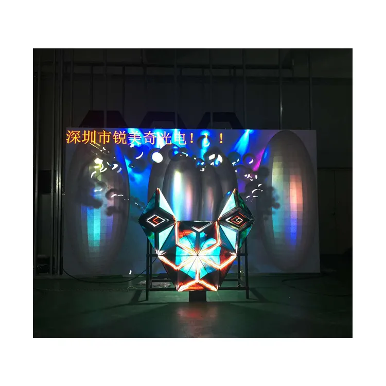 Nuevo estilo 3D Video Disco pantalla tablero LED Digital Poster P5 alquiler Dj cabina portátil pequeña pantalla Led interior 5mm 16S