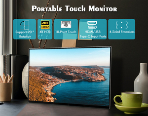 Sibolan 15.6 Inch 4K Interactive Touch <strong>Screen</strong> Gaming <strong>Monitor</strong> Slim G-<strong>Sensor</strong> Auto-Rotating <strong>LCD</strong> <strong>Display</strong> with USB Type-C New Product - Product Image 2