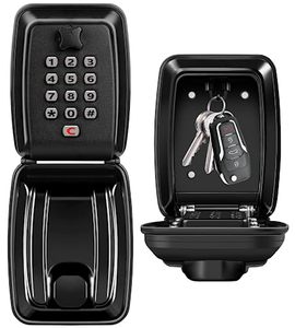 KEMUU Secure Key Box Llave de 12 dígitos Caja fuerte Interior Exterior Impermeable y a prueba de herrumbre Caja codificada Airbnb Key Locker