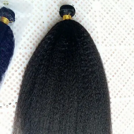 Cheveux crépus lisses naturels brésiliens, chevelures vierges de haute qualité, 40 pouces, livraison gratuite
