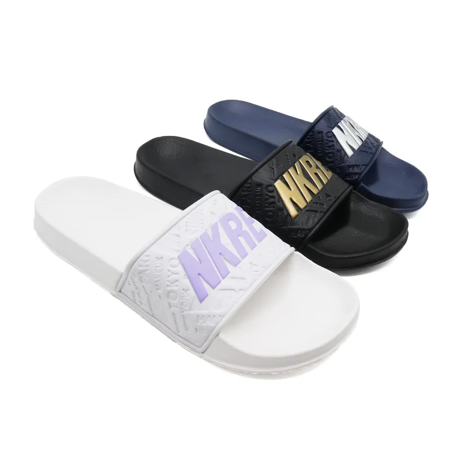 Sandalias deportivas con Logo en relieve para hombre, zapatillas de playa con estampado 3D, zapatos abiertos