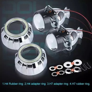 AES โปรเจคเตอร์แบบ Bi-Xenon G1เลนส์สองสี Angel Eyes ไฟหน้าเลนส์โปรเจคเตอร์ HID ขนาด2.5นิ้วสำหรับไฟหน้ารถ - Product Image 3