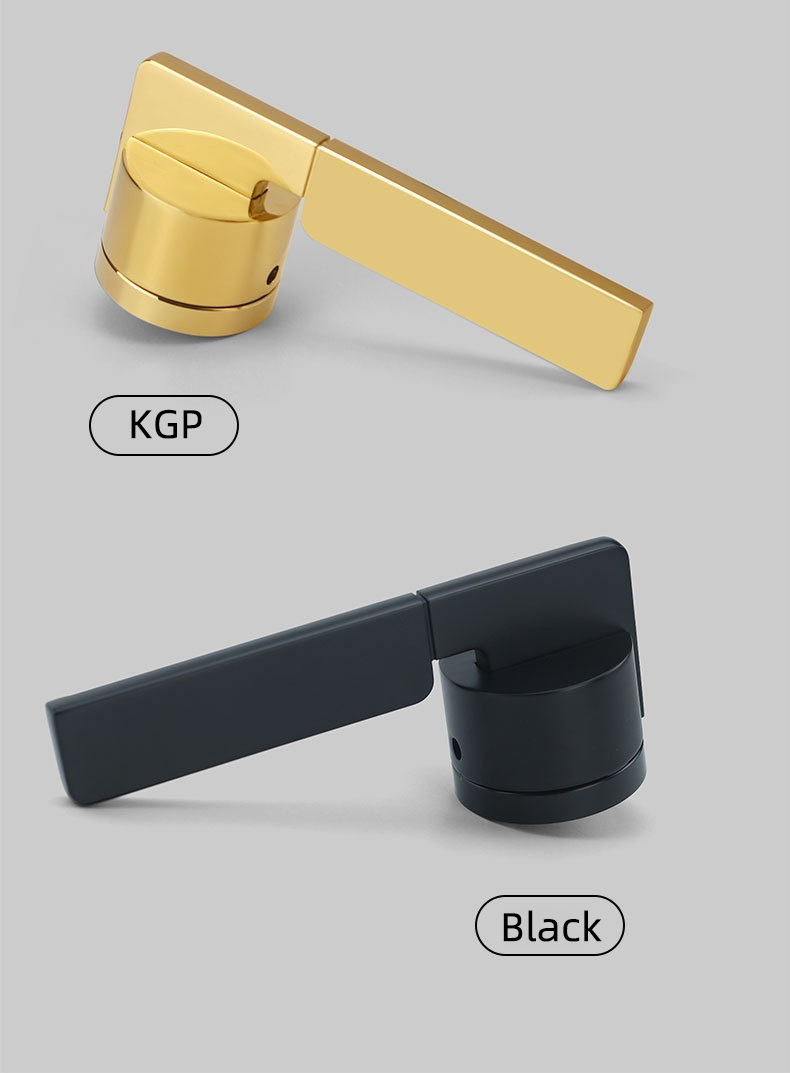 New Italy Hot Sale Hotel Room Design Zinc Alloy Gold Lever Door Handle Mortise Door Lock
