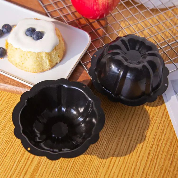 आकार 4 इंच छोटे आकार के बेकिंग उपकरण केक मोल्ड्स पैन बाउल नॉन स्टिक पुडिंग टार्ट कद्दू पेस्ट्री के लिए