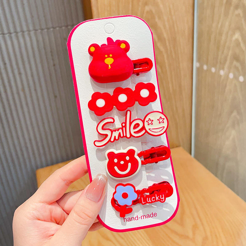 ชุดหมี5ตัวสีแดง5ชิ้น