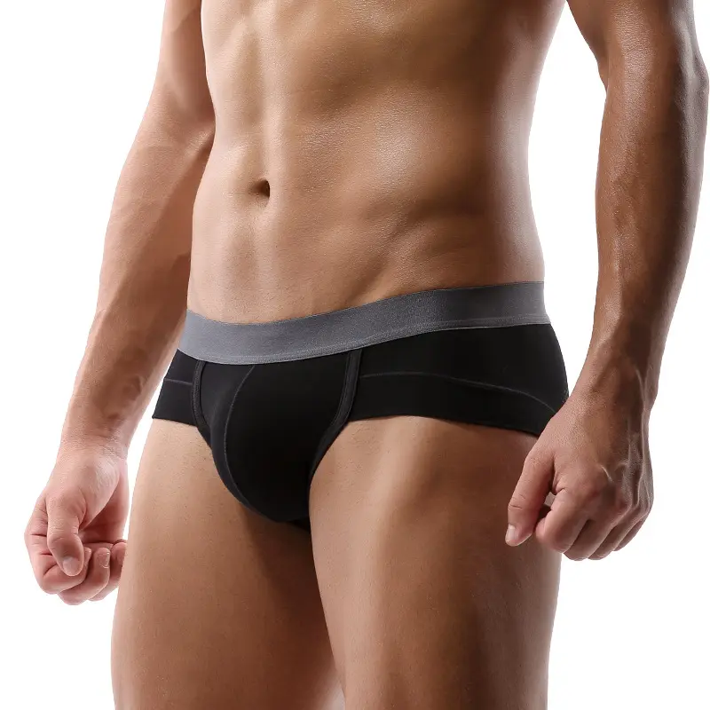 Nuevo diseño Hombres Boxer Shorts modal color sólido U Proyección de bolsas grandes calzoncillos sexy ropa interior para hombre