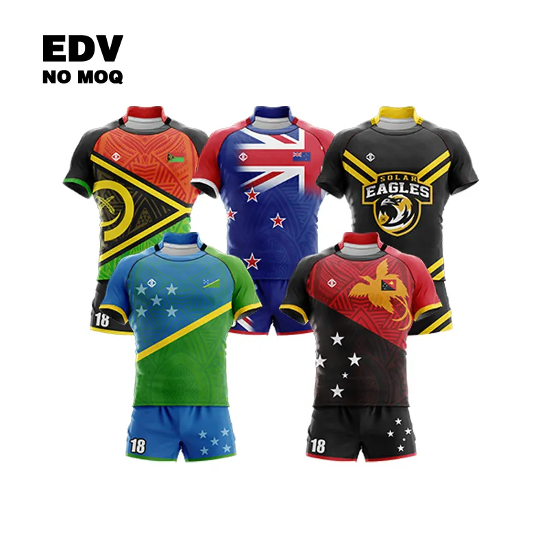 Nuevo diseño personalizado sublimación rugby jersey