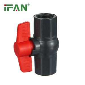 Ifan siyah renk 2 inç plastik PVC küresel vana V1/2-V2 PVC kadın küresel vana PVC küresel vana - Product Image 2