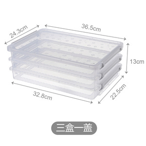 家用桌面储物盒堆叠办公室透明储物架文件塑料收纳盒带盖 - Product Image 2