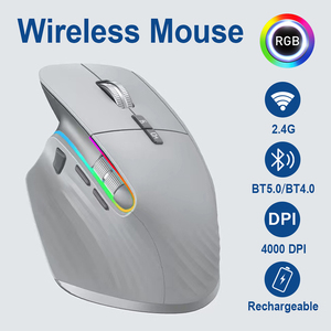 Combo de teclado y mouse inalámbricos con 7 colores retroiluminados Juego de teclado y mouse de tamaño completo Juego de teclado recargable para computadora portátil - Product Image 5