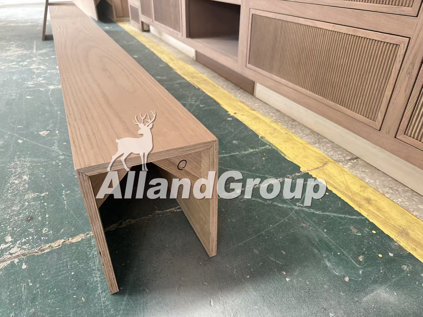 Poutre de plafond en placage de chêne