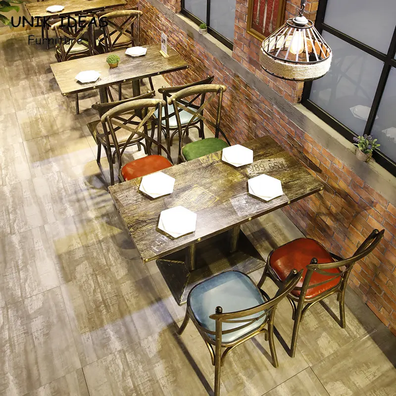 Cadeiras de restaurante industrial, cadeiras vintage estilo retrô