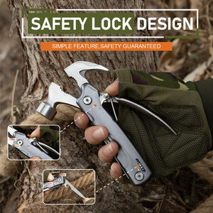 Tragbare Multi-Tools Multifunktions-Werkzeugset 15 in 1 Edelstahl Hammer Aluminium Taschenlampe für Camping Survival - Product Image 3