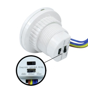 Pequeño interruptor de sensor de movimiento PIR ajustable interruptor de sensor de movimiento de luz nocturna diurna - Product Image 6