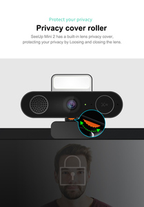Original Factory USB Mini Webcam mit Rin glight 2K Streaming PC Kamera für Laptop CMOS Bildsensor Autofokus Datenschutz funktion - Product Image 2