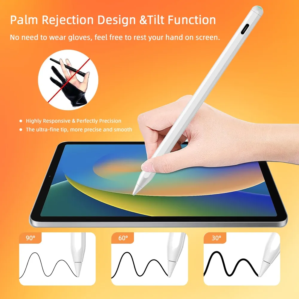 A-pple pena sentuh Air, pensil Gen 2 untuk Ipad Pro 11 inci Ipad Pro 12.9 inci iPad pena Stylus untuk Apple tablet Stylus