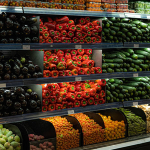 Süpermarket açık hava perdesi ekran buzdolabı ticari buzdolabı hava soğutma ve LED ışıkları ile - Product Image 3