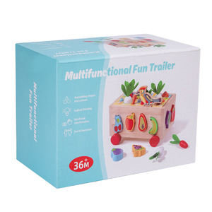 Children Wooden Educational Toy Multi-functional Fun Trailer Radish Pulling Worm Catching <strong>Shape</strong> <strong>Sorting</strong> Toy Kids Wooden Toys - Product Image 6
