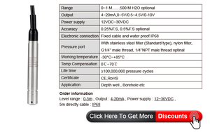 Holykell 100m 200m 300m 500m钻孔深井水位测量用于水深水位传感器 - Product Image 5