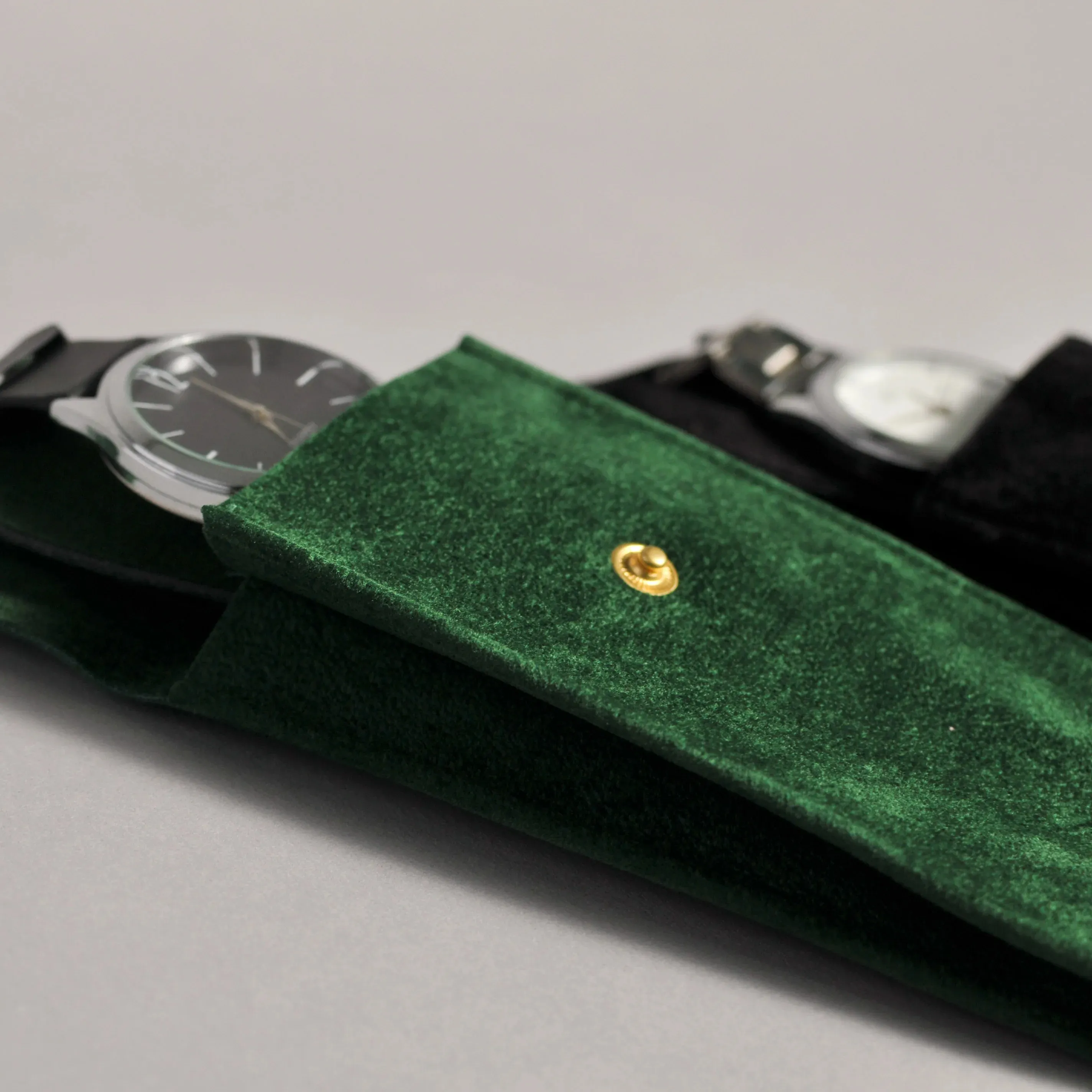 रचनात्मक कस्टम लोगो मुद्रित माइक्रोफ़ाइबर घड़ी आभूषण बैग छोटा कैनवास उपहार मखमली घड़ी पाउच डालने के साथ