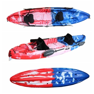 Vicking 12.3ft Tandem Kayak aile Sit-On-Top 2-3 kişi balıkçılık kayık rotohdpe LLDPE Hull ile HDPE Kayak kullanımı nehirler için - Product Image 3