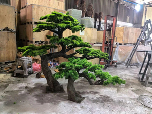 Fake Big Bonsai <strong>Tree</strong> Artificial Green 2 Cypress Pine <strong>Tree</strong> for Indoor Home Interior Decor - Product Image 2